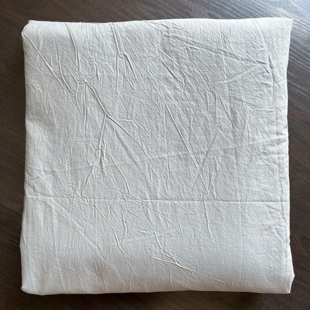 West Elm 100% Cotton Duvet Cover King Light Gray Button Closure Neutral Luxury